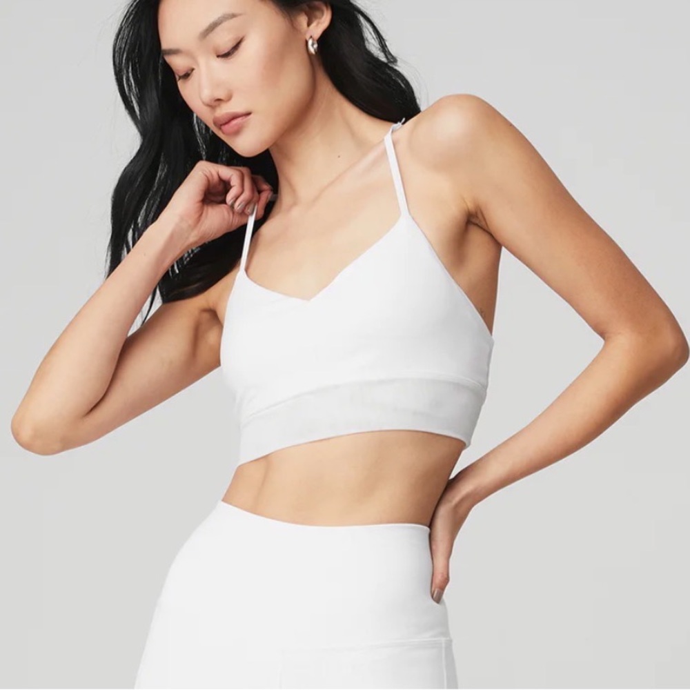 Alo Yoga Lavish White Sports Bra XS